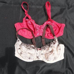 Fantasia/Elomi Bra Bundle Size 38DD PRETTY!